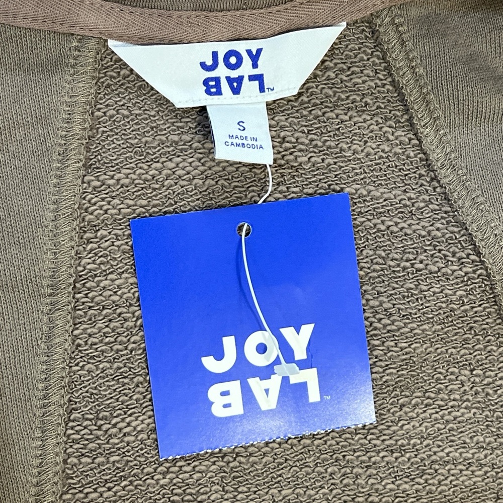 Joy Lab Sweatshirt, Women’s, Relaxed, Loose, Full Zip, Persuading Gray, Sz Small - Picture 6 of 7